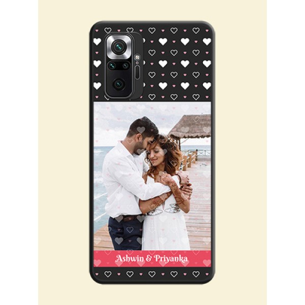 White Color Love Symbols with Text Design on Photo on Space Black Soft Matte Phone Cover - Redmi Note 10 Pro White Color Love Symbols with Text Design on Photo on Space Black Soft Matte Phone Cover - Redmi Note 10 Pro