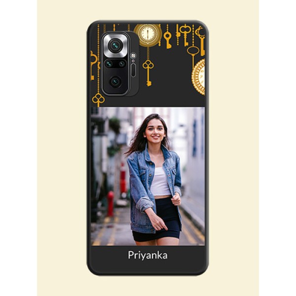 Decorative Design with Text on Space Black Custom Soft Matte Back Cover - Redmi Note 10 Pro Decorative Design with Text on Space Black Custom Soft Matte Back Cover - Redmi Note 10 Pro