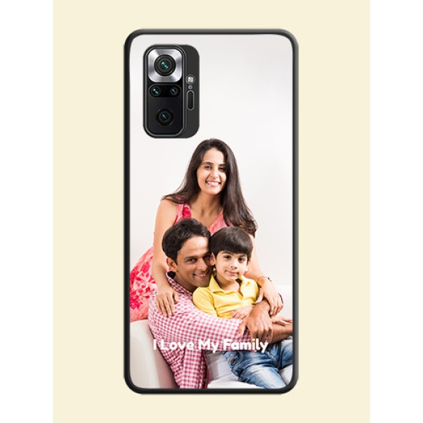 Full Single Pic Upload With Text On Space Black Personalized Soft Matte Phone Covers -Xiaomi Redmi Note 10 Pro Full Single Pic Upload With Text On Space Black Personalized Soft Matte Phone Covers -Xiaomi Redmi Note 10 Pro