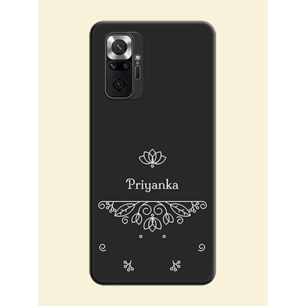 Lotus Garden Custom Text On Space Black Personalized Soft Matte Phone Covers -Xiaomi Redmi Note 10 Pro Lotus Garden Custom Text On Space Black Personalized Soft Matte Phone Covers -Xiaomi Redmi Note 10 Pro
