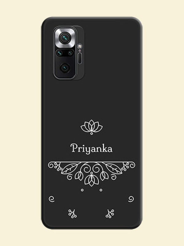 Lotus Garden Custom Text On Space Black Personalized Soft Matte Phone Covers -Xiaomi Redmi Note 10 Pro