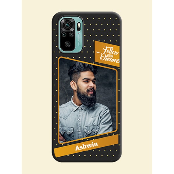 Follow Your Dreams with White Dots on Space Black Custom Soft Matte Phone Cases - Redmi Note 10 Follow Your Dreams with White Dots on Space Black Custom Soft Matte Phone Cases - Redmi Note 10