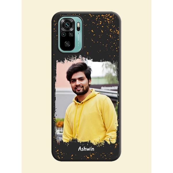 Spray Free Design on Photo on Space Black Soft Matte Phone Cover - Redmi Note 10 Spray Free Design on Photo on Space Black Soft Matte Phone Cover - Redmi Note 10