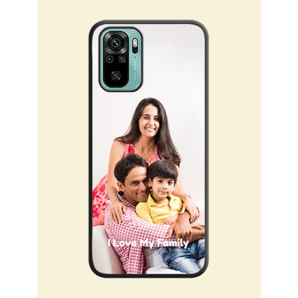 Full Single Pic Upload With Text On Space Black Personalized Soft Matte Phone Covers -Xiaomi Redmi Note 10 Full Single Pic Upload With Text On Space Black Personalized Soft Matte Phone Covers -Xiaomi Redmi Note 10