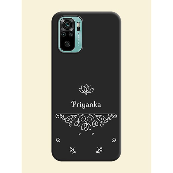 Lotus Garden Custom Text On Space Black Personalized Soft Matte Phone Covers -Xiaomi Redmi Note 10 Lotus Garden Custom Text On Space Black Personalized Soft Matte Phone Covers -Xiaomi Redmi Note 10