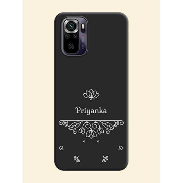 Lotus Garden Custom Text On Space Black Personalized Soft Matte Phone Covers -Xiaomi Redmi Note 10S Lotus Garden Custom Text On Space Black Personalized Soft Matte Phone Covers -Xiaomi Redmi Note 10S