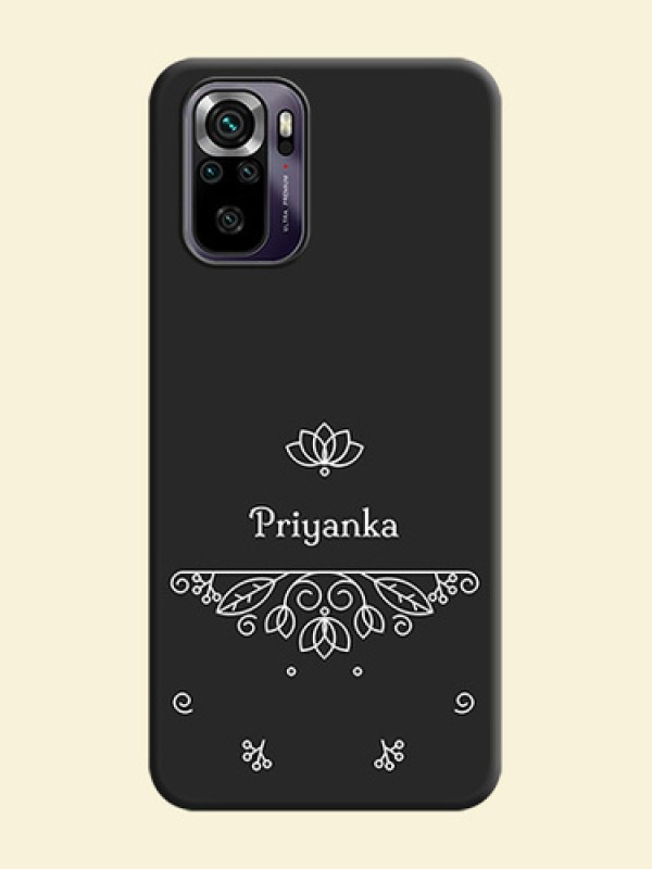 Lotus Garden Custom Text On Space Black Personalized Soft Matte Phone Covers -Xiaomi Redmi Note 10S