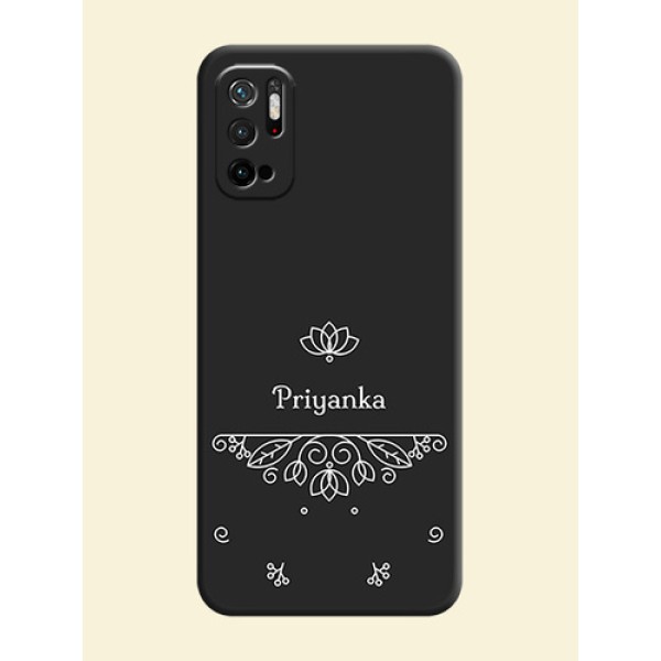 Lotus Garden Custom Text On Space Black Personalized Soft Matte Phone Covers -Xiaomi Redmi Note 10T 5G Lotus Garden Custom Text On Space Black Personalized Soft Matte Phone Covers -Xiaomi Redmi Note 10T 5G