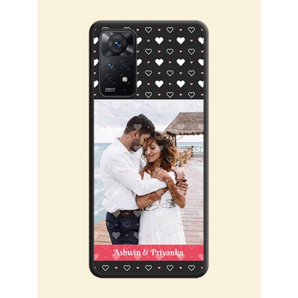 White Color Love Symbols with Text Design on Photo on Space Black Soft Matte Phone Cover - Redmi Note 11 Pro 5G White Color Love Symbols with Text Design on Photo on Space Black Soft Matte Phone Cover - Redmi Note 11 Pro 5G