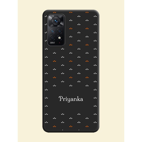 Simple Pattern With Custom Text On Space Black Personalized Soft Matte Phone Covers -Xiaomi Redmi Note 11 Pro 5G Simple Pattern With Custom Text On Space Black Personalized Soft Matte Phone Covers -Xiaomi Redmi Note 11 Pro 5G