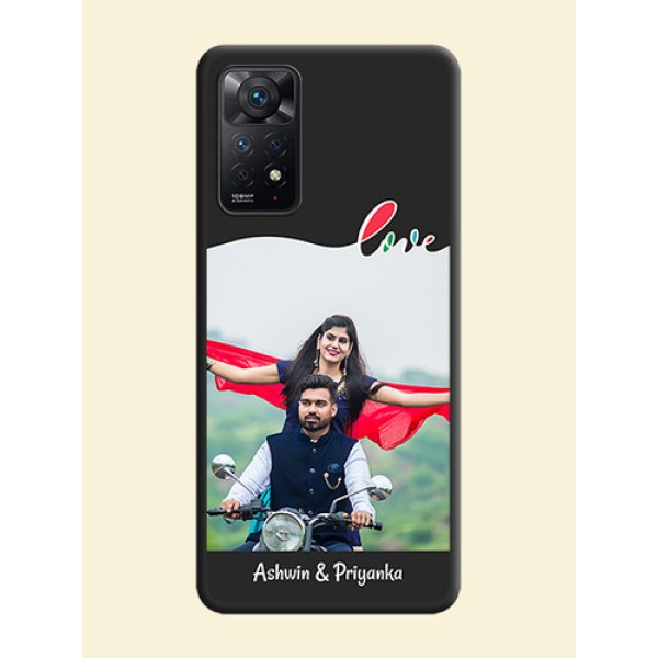 Fall in Love Pattern with Picture on Photo on Space Black Soft Matte Mobile Case - Redmi Note 11 Pro Plus 5G Fall in Love Pattern with Picture on Photo on Space Black Soft Matte Mobile Case - Redmi Note 11 Pro Plus 5G