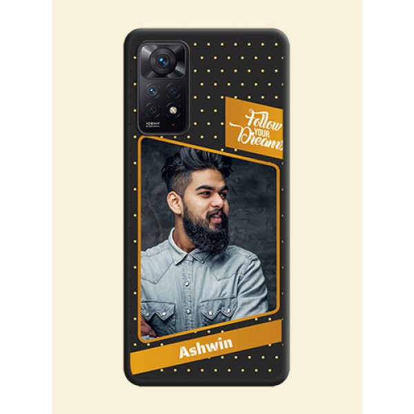 Follow Your Dreams with White Dots on Space Black Custom Soft Matte Phone Cases - Redmi Note 11 Pro Plus 5G Follow Your Dreams with White Dots on Space Black Custom Soft Matte Phone Cases - Redmi Note 11 Pro Plus 5G