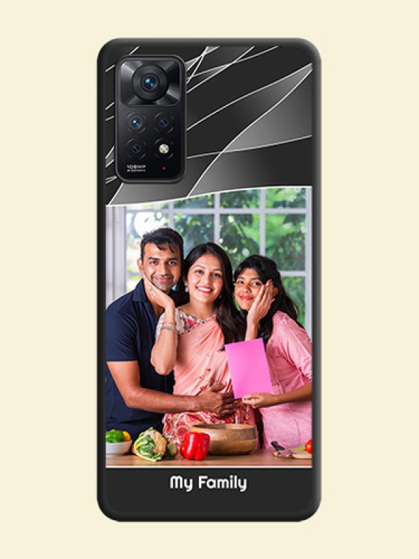 Mixed Wave Lines on Photo on Space Black Soft Matte Mobile Cover - Redmi Note 11 Pro Plus 5G