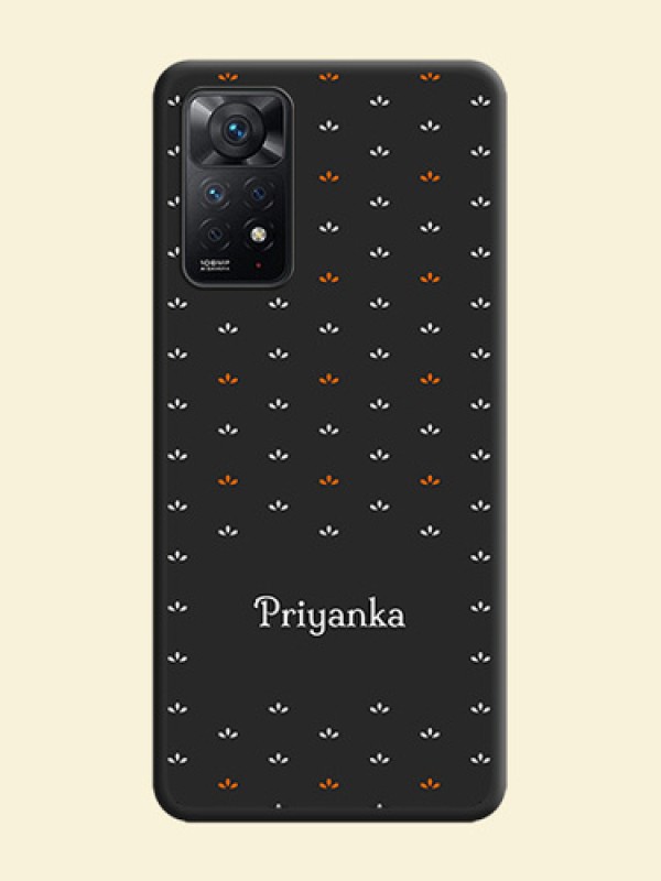 Simple Pattern With Custom Text On Space Black Personalized Soft Matte Phone Covers -Xiaomi Redmi Note 11 Pro Plus 5G