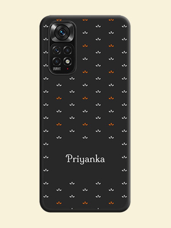 Simple Pattern With Custom Text On Space Black Personalized Soft Matte Phone Covers -Xiaomi Redmi Note 11