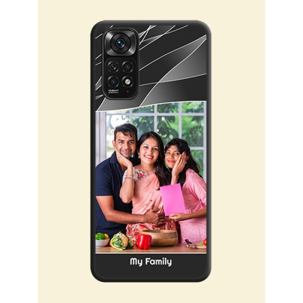 Mixed Wave Lines on Photo on Space Black Soft Matte Mobile Cover - Redmi Note 11s Mixed Wave Lines on Photo on Space Black Soft Matte Mobile Cover - Redmi Note 11s