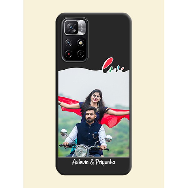 Fall in Love Pattern with Picture on Photo on Space Black Soft Matte Mobile Case - Redmi Note 11T 5G Fall in Love Pattern with Picture on Photo on Space Black Soft Matte Mobile Case - Redmi Note 11T 5G