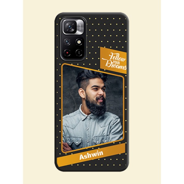 Follow Your Dreams with White Dots on Space Black Custom Soft Matte Phone Cases - Redmi Note 11T 5G Follow Your Dreams with White Dots on Space Black Custom Soft Matte Phone Cases - Redmi Note 11T 5G
