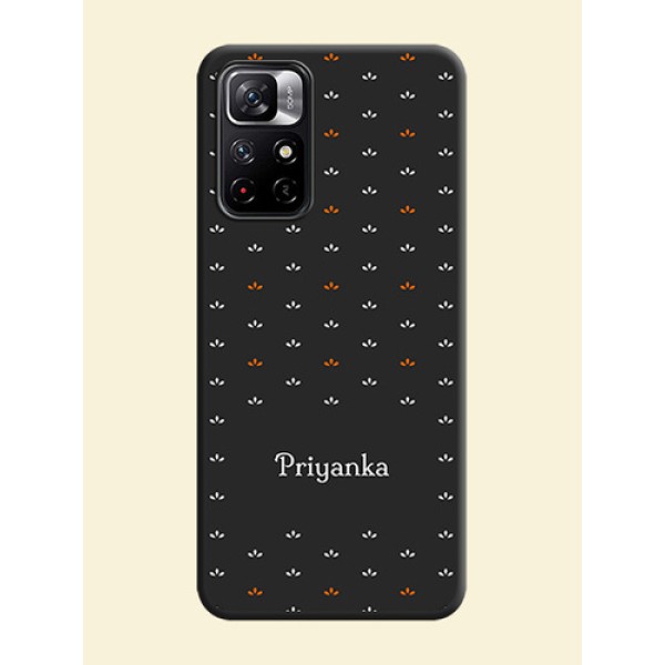 Simple Pattern With Custom Text On Space Black Personalized Soft Matte Phone Covers -Xiaomi Redmi Note 11T 5G Simple Pattern With Custom Text On Space Black Personalized Soft Matte Phone Covers -Xiaomi Redmi Note 11T 5G