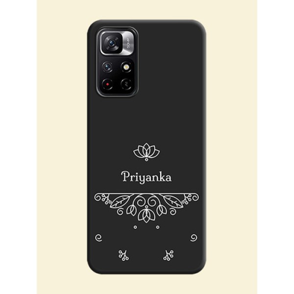Lotus Garden Custom Text On Space Black Personalized Soft Matte Phone Covers -Xiaomi Redmi Note 11T 5G Lotus Garden Custom Text On Space Black Personalized Soft Matte Phone Covers -Xiaomi Redmi Note 11T 5G
