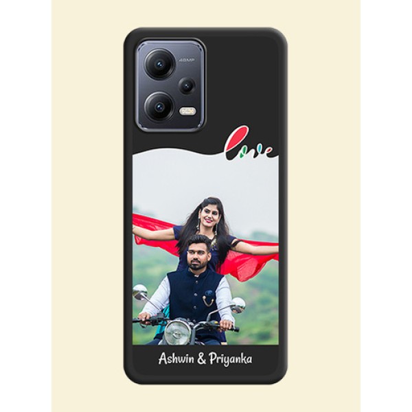 Fall in Love Pattern with Picture on Photo on Space Black Soft Matte Mobile Case - Xiaomi Redmi Note 12 5G Fall in Love Pattern with Picture on Photo on Space Black Soft Matte Mobile Case - Xiaomi Redmi Note 12 5G