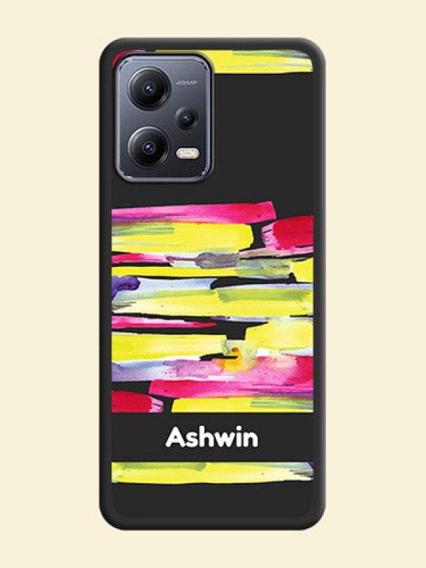 Brush Coloured on Space Black Personalized Soft Matte Phone Covers - Xiaomi Redmi Note 12 5G