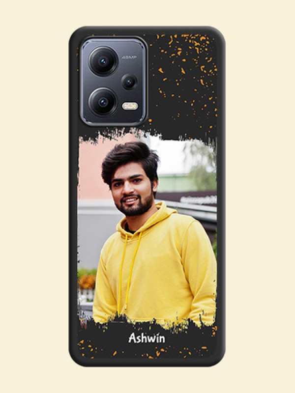 Spray Free Design on Photo on Space Black Soft Matte Phone Cover - Xiaomi Redmi Note 12 5G