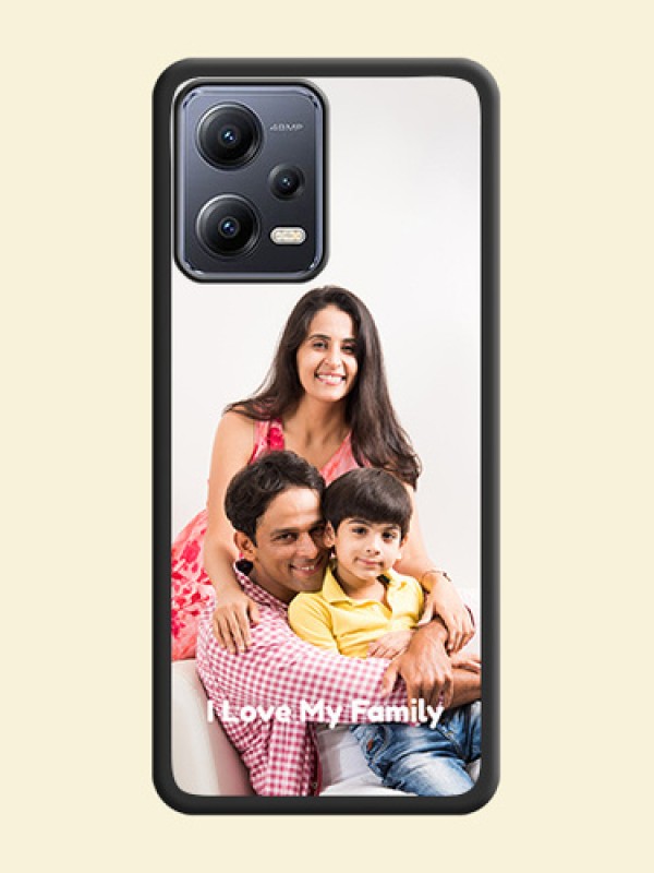 Full Single Pic Upload With Text On Space Black Personalized Soft Matte Phone Covers -Xiaomi Redmi Note 12 5G