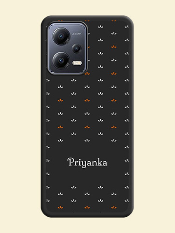 Simple Pattern With Custom Text On Space Black Personalized Soft Matte Phone Covers -Xiaomi Redmi Note 12 5G