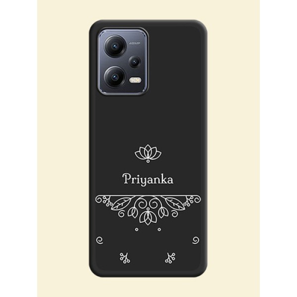 Lotus Garden Custom Text On Space Black Personalized Soft Matte Phone Covers -Xiaomi Redmi Note 12 5G Lotus Garden Custom Text On Space Black Personalized Soft Matte Phone Covers -Xiaomi Redmi Note 12 5G