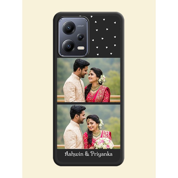Miniature Love Symbols with Name on Space Black Custom Soft Matte Back Cover - Xiaomi Redmi Note 12 Pro 5G Miniature Love Symbols with Name on Space Black Custom Soft Matte Back Cover - Xiaomi Redmi Note 12 Pro 5G