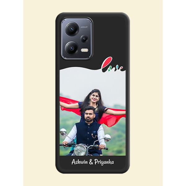 Fall in Love Pattern with Picture on Photo on Space Black Soft Matte Mobile Case - Xiaomi Redmi Note 12 Pro 5G Fall in Love Pattern with Picture on Photo on Space Black Soft Matte Mobile Case - Xiaomi Redmi Note 12 Pro 5G