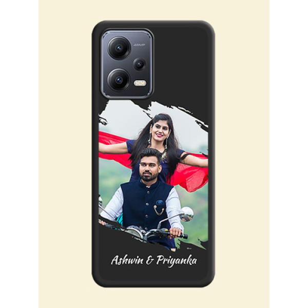 Grunge Brush Strokes on Photo on Space Black Soft Matte Back Cover - Xiaomi Redmi Note 12 Pro 5G Grunge Brush Strokes on Photo on Space Black Soft Matte Back Cover - Xiaomi Redmi Note 12 Pro 5G