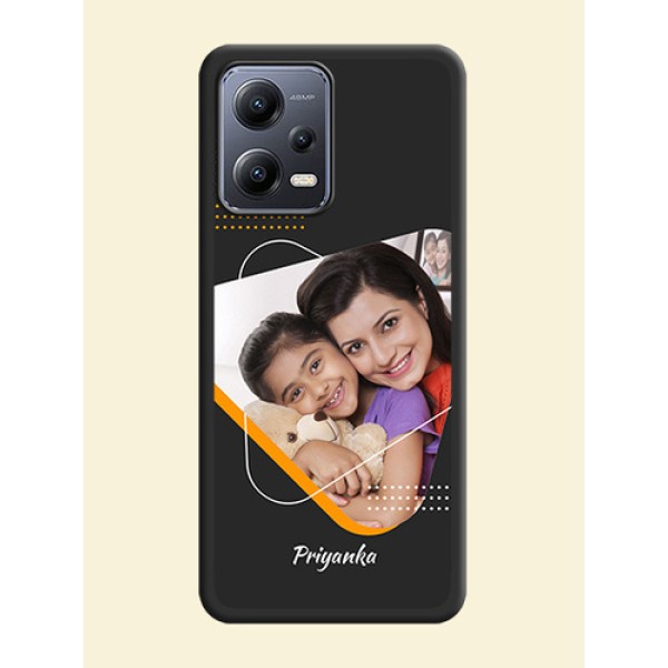 Yellow Triangle on Photo on Space Black Soft Matte Phone Cover - Xiaomi Redmi Note 12 Pro 5G Yellow Triangle on Photo on Space Black Soft Matte Phone Cover - Xiaomi Redmi Note 12 Pro 5G