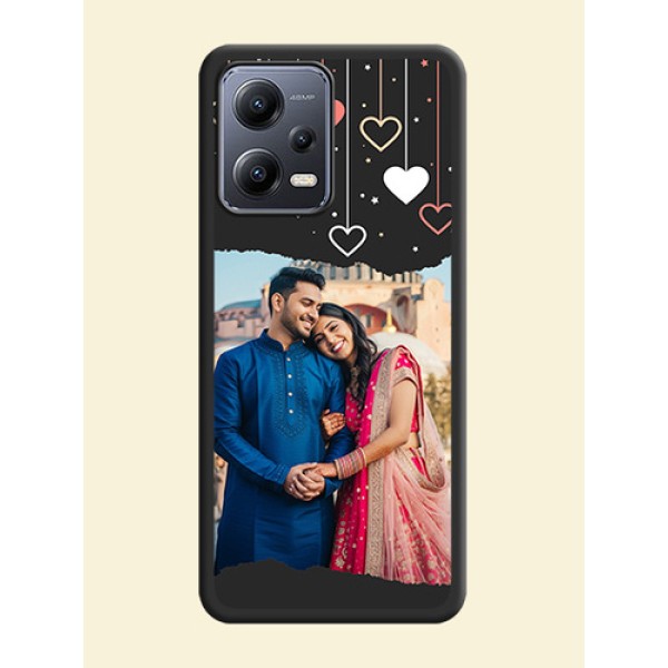Love Hangings with Splash Wave Picture on Space Black Custom Soft Matte Phone Back Cover - Xiaomi Redmi Note 12 Pro Plus 5G Love Hangings with Splash Wave Picture on Space Black Custom Soft Matte Phone Back Cover - Xiaomi Redmi Note 12 Pro Plus 5G