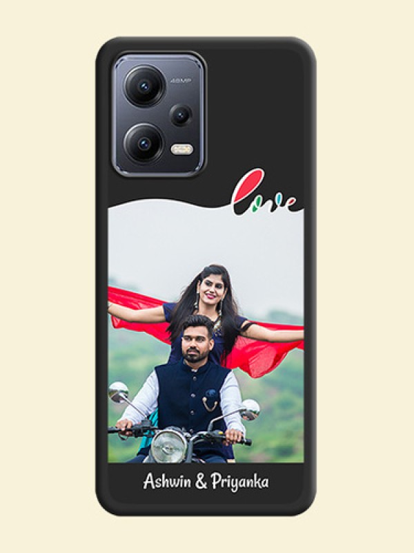 Fall in Love Pattern with Picture on Photo on Space Black Soft Matte Mobile Case - Xiaomi Redmi Note 12 Pro Plus 5G