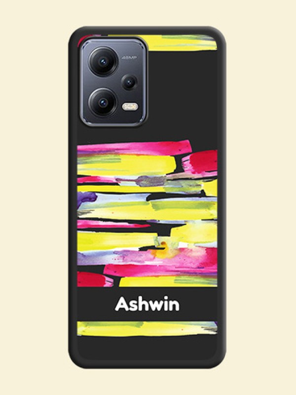 Brush Coloured on Space Black Personalized Soft Matte Phone Covers - Xiaomi Redmi Note 12 Pro Plus 5G