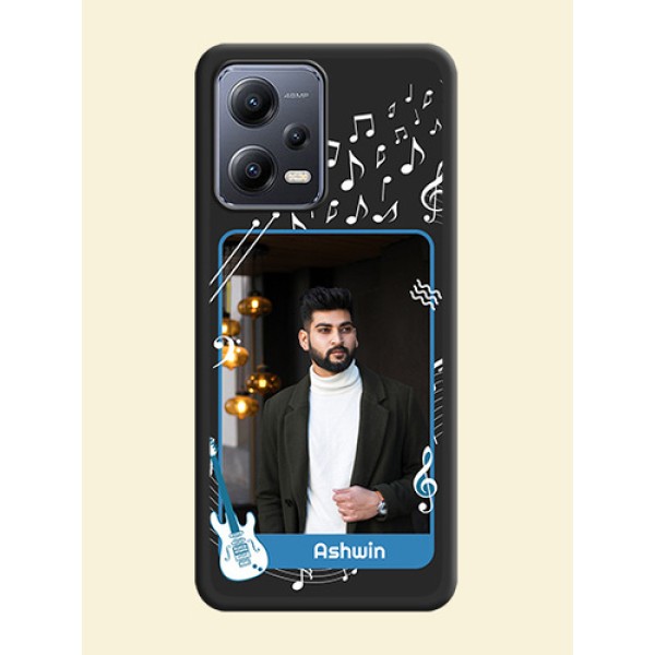 Musical Theme Design with Text on Photo on Space Black Soft Matte Mobile Case - Xiaomi Redmi Note 12 Pro Plus 5G Musical Theme Design with Text on Photo on Space Black Soft Matte Mobile Case - Xiaomi Redmi Note 12 Pro Plus 5G