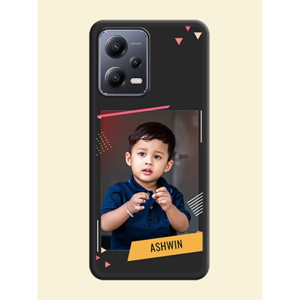 Photo Frame with Triangle Small Dots on Photo on Space Black Soft Matte Back Cover - Xiaomi Redmi Note 12 Pro Plus 5G Photo Frame with Triangle Small Dots on Photo on Space Black Soft Matte Back Cover - Xiaomi Redmi Note 12 Pro Plus 5G