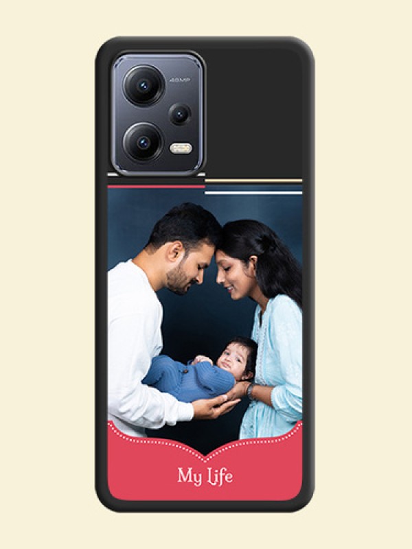 Classic Plain Design with Name on Photo on Space Black Soft Matte Phone Cover - Xiaomi Redmi Note 12 Pro Plus 5G