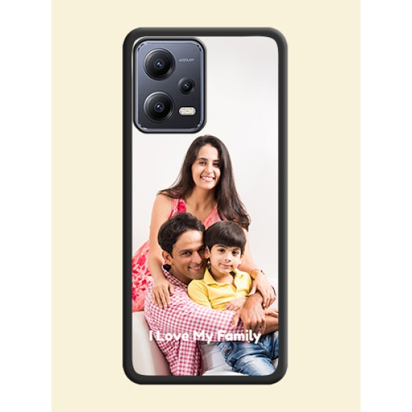 Full Single Pic Upload With Text On Space Black Personalized Soft Matte Phone Covers -Xiaomi Redmi Note 12 Pro Plus 5G Full Single Pic Upload With Text On Space Black Personalized Soft Matte Phone Covers -Xiaomi Redmi Note 12 Pro Plus 5G