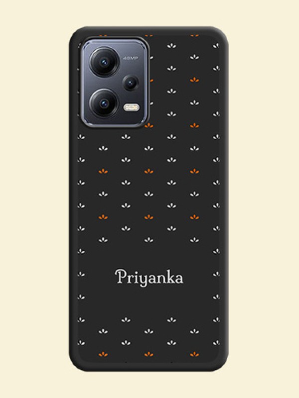 Simple Pattern With Custom Text On Space Black Personalized Soft Matte Phone Covers -Xiaomi Redmi Note 12 Pro Plus 5G