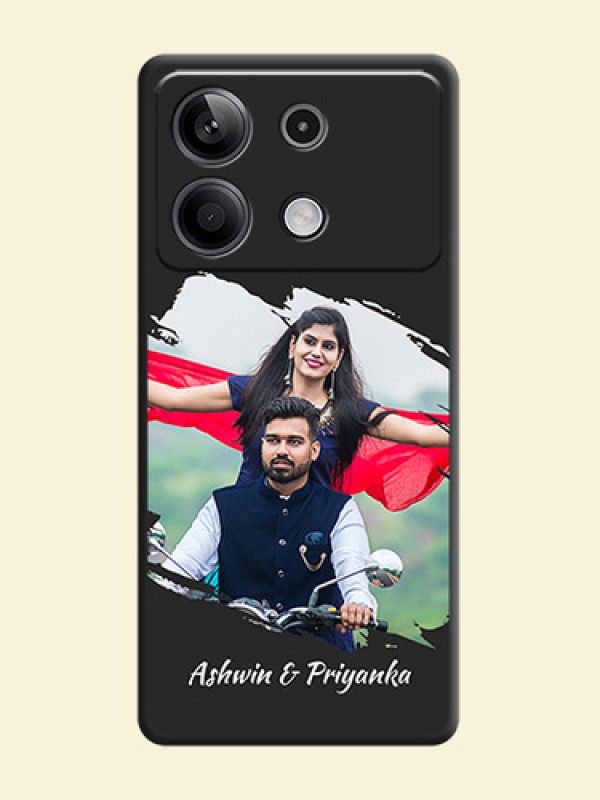 Grunge Brush Strokes - Photo on Space Black Soft Matte Back Cover - Redmi Note 13 5G