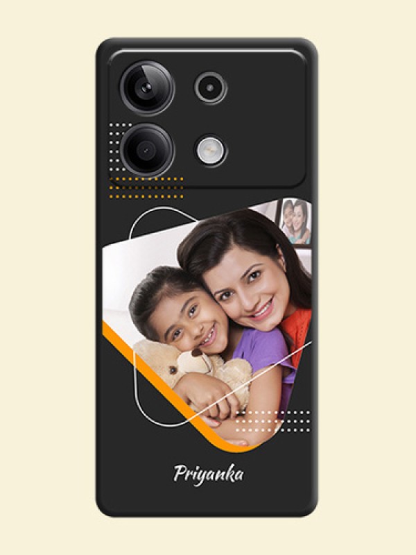 Yellow Triangle - Photo on Space Black Soft Matte Phone Cover - Redmi Note 13 5G