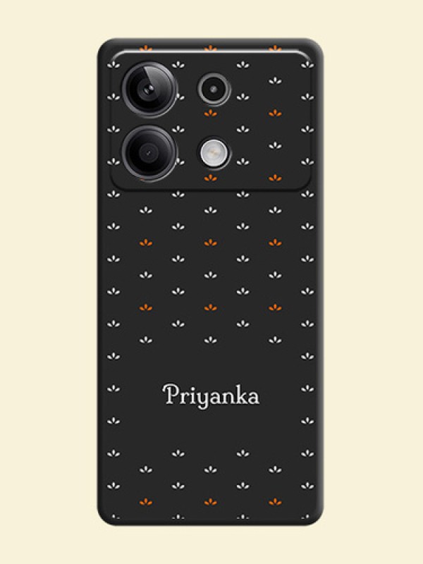 Simple Pattern With Custom Text On Space Black Personalized Soft Matte Phone Covers - Redmi Note 13 5G