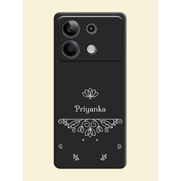Lotus Garden Custom Text On Space Black Personalized Soft Matte Phone Covers - Redmi Note 13 5G Lotus Garden Custom Text On Space Black Personalized Soft Matte Phone Covers - Redmi Note 13 5G