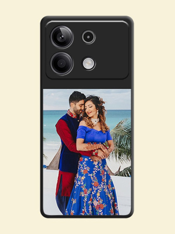 Image Upload With Space Black Color On Custom Soft Matte Mobile Back Cover - Xiaomi Redmi Note 13 5G