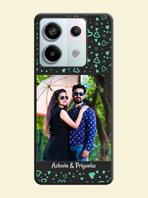 Sea Green Indefinite Love Pattern - Photo on Space Black Soft Matte Mobile Cover - Redmi Note 13 Pro 5G