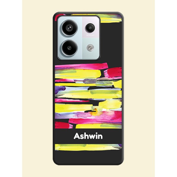 Brush Coloured on Space Black Personalized Soft Matte Phone Covers - Redmi Note 13 Pro 5G Brush Coloured on Space Black Personalized Soft Matte Phone Covers - Redmi Note 13 Pro 5G