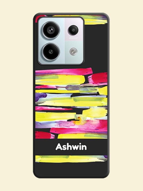 Brush Coloured on Space Black Personalized Soft Matte Phone Covers - Redmi Note 13 Pro 5G